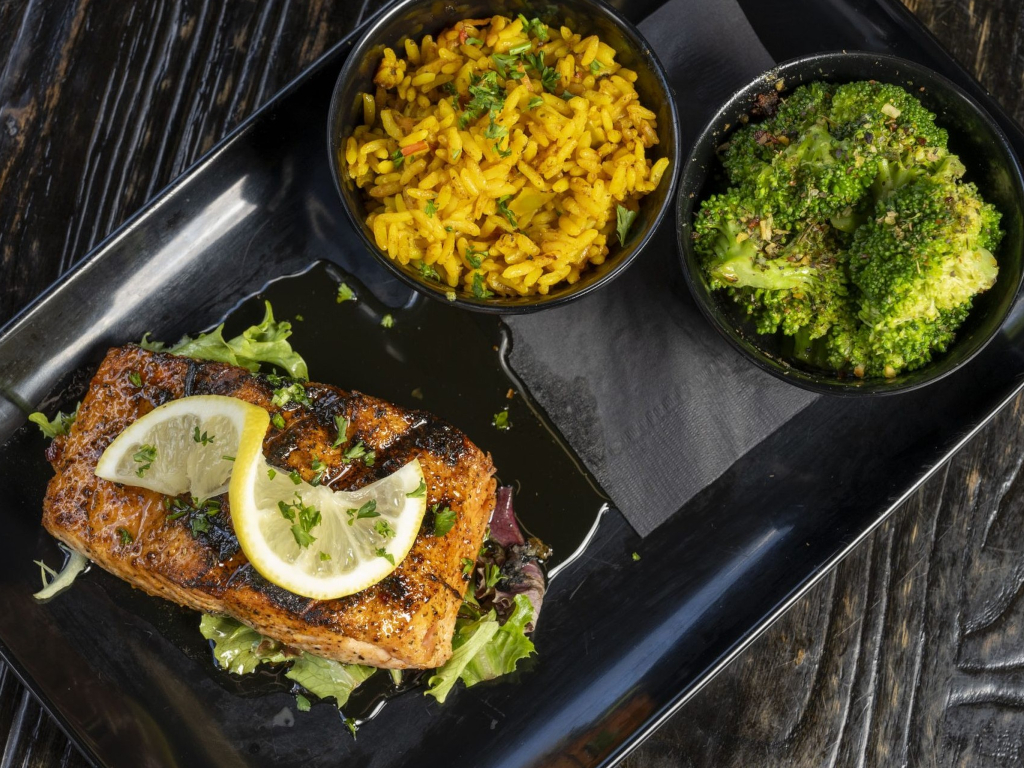 GRILLED HONEY BOURBON SALMON